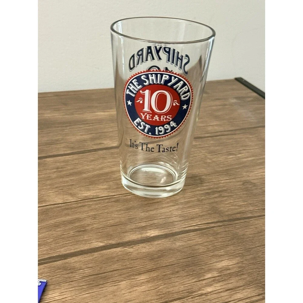 Vintage Shipyard Brewing Co. 10th Anniversary Pint Glass | Set Of 3 | 2004